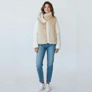 New York & Company Cream Jacket